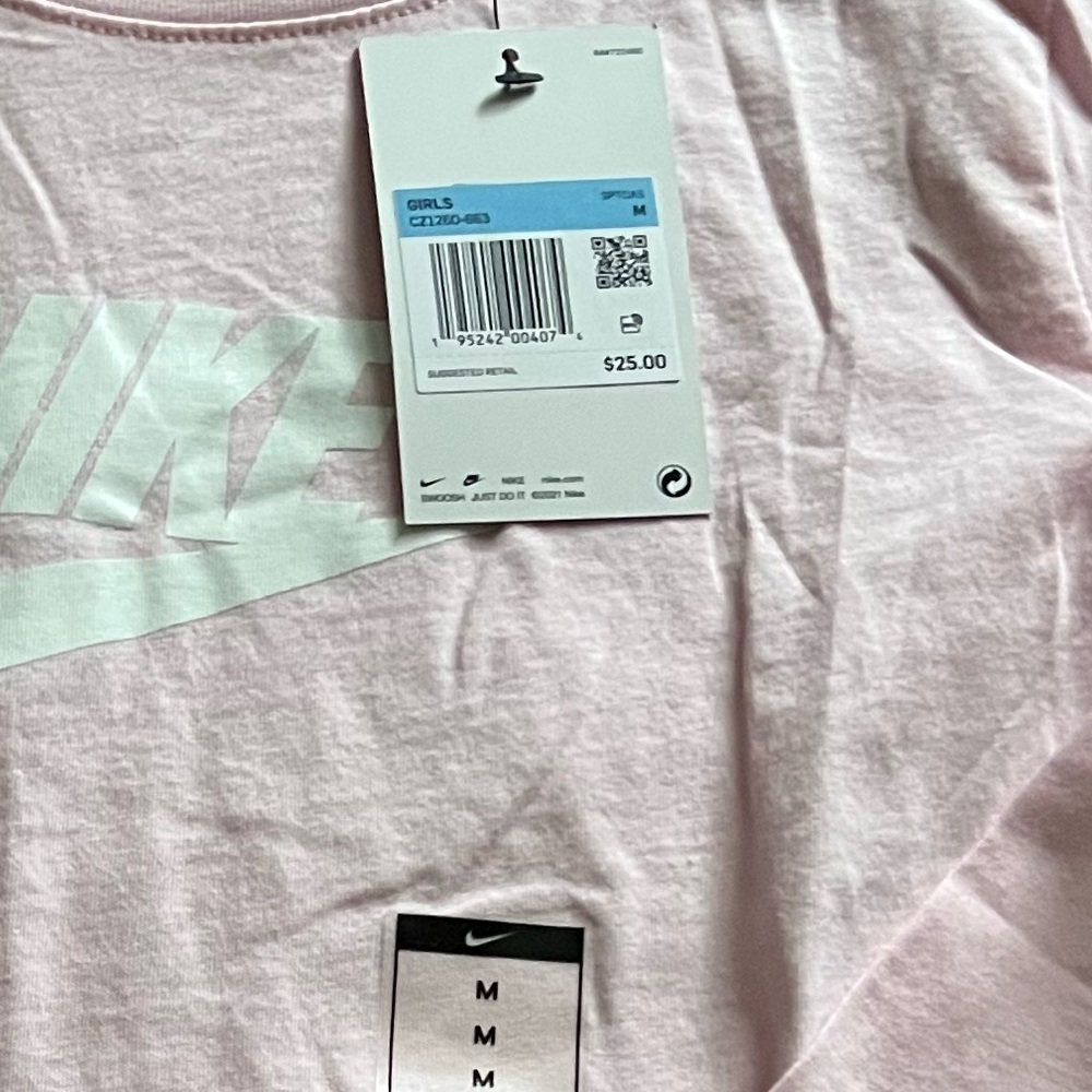 Nike Kids Light Pink Long Sleeve Tee - Picture 2 of 2